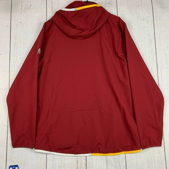 Cleveland Cavaliers NBA Large Adidas‎ Full Zip Sweatshirt Jacket Red New Mens - Picture 2 of 6